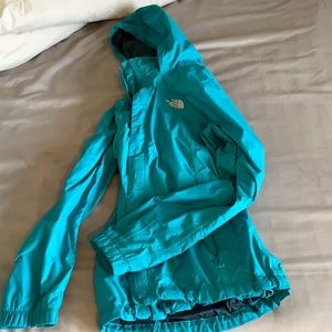 Blue North face Rain jacket